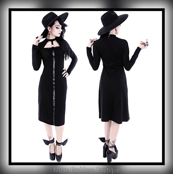 restyle Dresses & Skirts - Black Gothic leather strap o-ring "SCARLETT DRESS" restyle Dresses & Skirts - Black Gothic leather strap o-ring "SCARLETT DRESS"